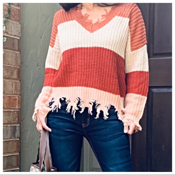 ✨LAST ONE✨Multi Color Block V Neck sweater - Picture 4 of 8